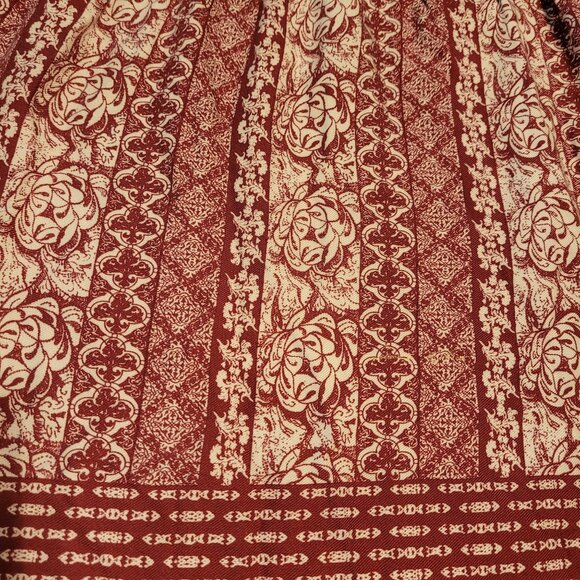 Pink Rose Floral Boho Shift Dress Size M Tie Sleeves Stretch Waist Country Girl - Picture 11 of 13